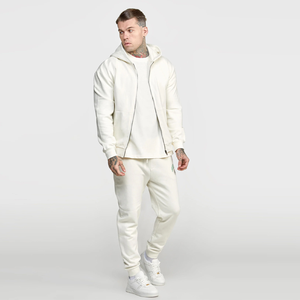 Ensemble de survêtement à fermeture éclair très vendu, léger, respirant, décontracté, pour la course et la gym, unisexe, logo personnalisé, haute qualité, faible MOQ - Product Image 1