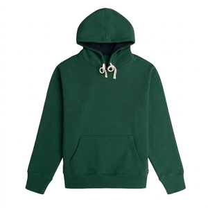 Sweat-shirt à capuche gris pour homme, 100% coton molletonné, coupe classique, pull décontracté avec poche avant, vêtement d'automne - Product Image 5