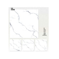 Carreaux de sol en porcelaine polie, design européen, 8 mm d'épaisseur, aspect marbre entièrement poli, brillants, antidérapants, gris, garantie 5 ans