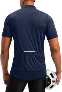 Men's Cycling Jersey Moisture Wicking Short Sleeve UPF <b>Half</b> Zip Bike Road Riding Biking <b>Shirts</b> for Men Zipper Pockets - Product Image 2