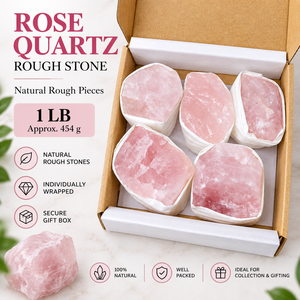 Piedras Preciosas Naturales en Bruto Hechas a Mano al por Mayor, Caja Portátil de 1 LB, Amatista, Cuarzo Rosa, Labradorita, Ojo de Tigre - Product Image 5