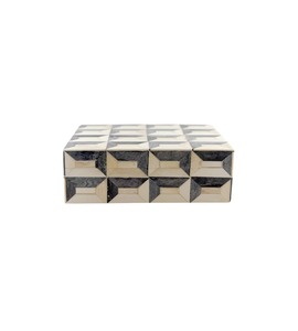 Premium Quality FAIZA CRAFT Handmade Rectangular Wood Bone Inlay Jewelry Box Eco-Friendly Classic Design Home Decor Top Storage - Product Image 5