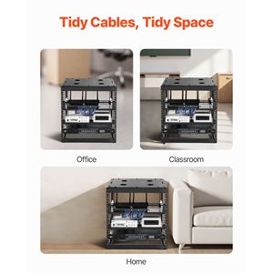 แร็คเครือข่ายแบบเปิด 4 เสา รับน้ำหนักมาก ขนาด 10U ลึก 23 นิ้ว ติดผนังหรือวางพื้นได้ พร้อมชั้นวางแบบมีช่องระบายอากาศ ลึก 23 นิ้ว - Product Image 4