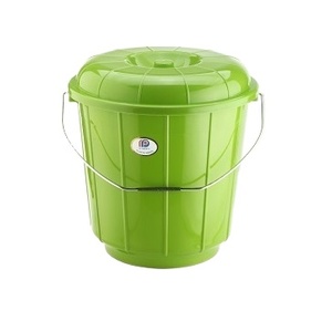 Venta al por mayor de cubo de agua de plástico de 13 litros con tapa y mango de acero producto de cubo de alta calidad - Product Image 2