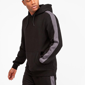 Ensemble de survêtement noir pour homme à manches longues, col montant, pantalon de jogging sportif avec poches latérales, séchage rapide, idéal pour l'automne - Product Image 2