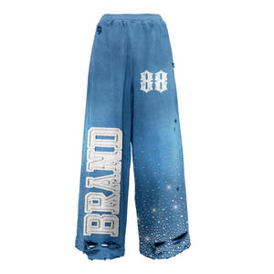 Chándal con estampado acid wash para unisex, estilo acampanado, ropa personalizada con serigrafía, efecto desgastado, 400GSM. - Product Image 5