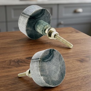 Natural Organic Stone Modern Design Beads Art <b>Knob</b> <b>for</b> Furniture Cabinets <b>Dressers</b> Bedrooms Bathrooms Outdoor Use - Product Image 1
