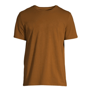 T-shirt décontracté pour homme en coton 100 %, à séchage rapide, avec tricot fin et manches unies respirantes - Product Image 5