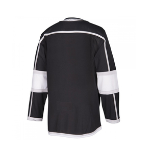 Maillot de hockey sur glace personnalisé pour homme, gris, noir, or, col en V, respirant, polyester, uniforme d'équipe - Product Image 6