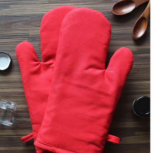 High Quality Double Oven Mitts Extra <b>Long</b> Cotton Heat Resistant for Kitchen and Baking - Product Image 4