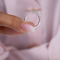 Bague Alliance de Luxe en Diamant de Laboratoire Rond Brillant 0,515 CT, Bijoux Fins pour Femme
