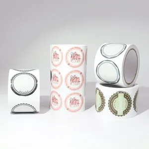 Etiquetas Adhesivas de Vinilo Impermeables Impresas Personalizadas en Rollo con Estampado Dorado y Grabado para Embalaje de Velas y Manualidades - Product Image 3