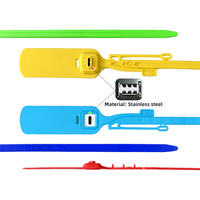 HS-PS 6023 Scellé de tension en plastique PP personnalisable et durable, facile à ouvrir, scellé jetable, scellé de sécurité en plastique