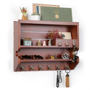 Aqdus Saleem - Gancho para Llaves Decorativo Rectangular Tradicional Pintado a Mano en Madera de Pino para Sala de Estar - Venta al por Mayor desde India - Product Image 3