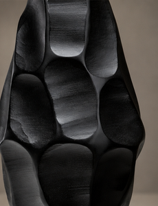 Jarrón Negro Minimalista Contemporáneo, Texturizado, Artístico, Decorativo, para Pedidos al por Mayor - Product Image 4