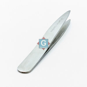 แหนบถอนขนคิ้วสแตนเลสทรงเฉียงแบบใหม่ ดีไซน์หรูหรา ผิวด้าน ใช้ซ้ำได้ เป็นมิตรกับสิ่งแวดล้อม น้ำหนักเบา - Product Image 1