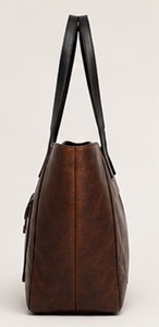 Sac fourre-tout de plage bohème vintage en cuir véritable de qualité supérieure, marron, pour femmes, sac à main de luxe, poche avant, fermeture magnétique - Product Image 3