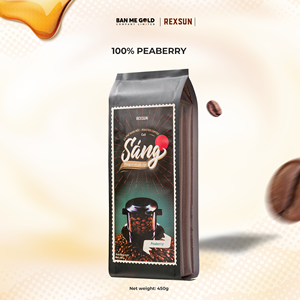 Grano de café tostado Peaberry (Culi) 450g Producto natural de la marca REXUN de Vietnam Hecho por Ban Me Gold Co Ltd (Arabica Peaberry) - Product Image 1