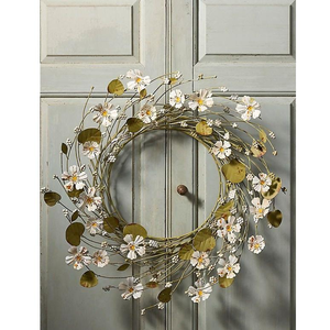 Handmade Enamel Color Wrought Iron Metal Wreath Hanger <b>Artificial</b> <b>Flowers</b> Multiple Colors Modern Home Holiday <b>Christmas</b> Hanging - Product Image 4
