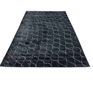 Juego de Alfombras Bordadas con Patrón Abstracto, Tejidas a Mano, 100% Seda de Bambú, Antideslizantes, de Pelo Medio, para Sala de Estar y Comedor - Product Image 4
