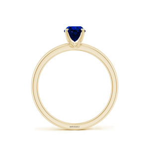 แหวนเพชรพลอยสีน้ำเงินทรงรีสำหรับผู้หญิง โรเดียม ทอง 10K 14K 18K เงินแท้ 925 935 หรูหรา สำหรับงานหมั้นและงานแต่งงาน - Product Image 2