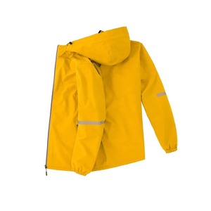 Chaqueta cortavientos ligera impermeable con capucha para hombre, negra, azul, roja, amarilla, azul marino, reflectante, deportiva, con cremallera. - Product Image 1