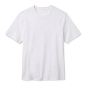 เสื้อยืดคอกลมแขนสั้นสีพื้นผ้าฝ้าย 100% ทรงปกติสำหรับผู้ชาย ดีไซน์เรียบง่าย - Product Image 5