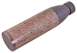 Antique Finish Pure <b>Copper</b> <b>Bottle</b> with Artistic Etching Perfect for Health <b>Drinking</b> and Premium Gifting - Product Image 6