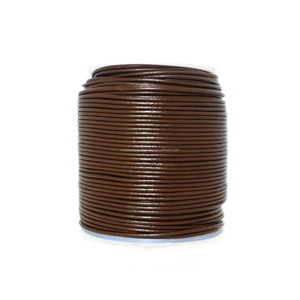 Cordón de cuero redondo de 1mm de alta calidad, varios tamaños de 1mm a 8mm, hallazgos de joyería artesanal para decorativos - Product Image 3