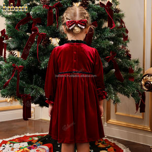 ODM vente en gros filles décontracté automne velours vacances robe smocké broderie 100% coton Mini robe faite Vietnam DR4295 pour - Product Image 4