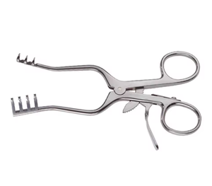 Retractor Weitlaner de 5.5 Pulgadas, Punta Roma, 3x4 Puntas, Instrumentos Quirúrgicos Veterinarios de Acero Inoxidable, Certificación CE Clase I, 3 Años de Garantía - Product Image 3