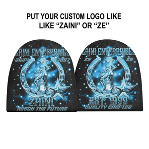 Gorro Unisex ZAINI ZI-032 de Punto Acrílico Premium de 320 GSM, Color Negro, con Bordado de Estilo Característico, Etiqueta Tejida y Parche de Goma Personalizado - Product Image 3