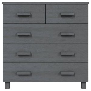 Credenza HAMAR in legno massello di pino in 31.1 grigio scuro \ "x15.7 \" x31.5 \ "eleganti armadi da soggiorno - Product Image 3