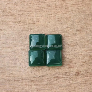 Piedras Preciosas Sueltas de Calcedonia Verde Natural de Alta Calidad, Cabujones Cuadrados de 5 mm, Precio de Mayorista en Línea para Fábricas de Joyería - Product Image 3
