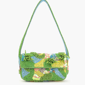 Indian Art Seed Beads Handbag With Handmade Embroidery Patterns Beaded Evening Bag With Seed Beads - Product Image 4