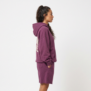 Ensemble de shorts amples en molleton 100 % polyester pour femme, coupe décontractée, taille mi-haute avec cordon de serrage, broderie effet vieilli - Product Image 3