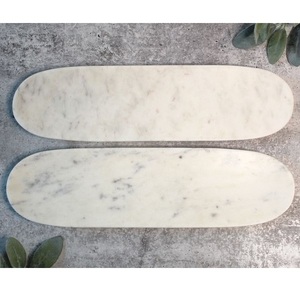 Modern <b>Oval</b> Marble Serving Tray Long Shape Decorative Stone Tray Kitchen Serving Platter <b>Coffee</b> <b>Table</b> Home Decor Accessories NEW - Product Image 2