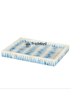 Bandeja Móvil Moderna Hecha a Mano con Incrustaciones de Hueso, Decorativa y de Primera Calidad, por Tradebyd - Product Image 2