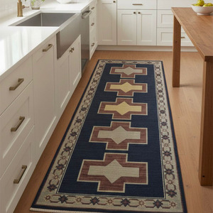 Tapis artisanal en coton et laine noué à la main pour une vie raffinée, tapis d'intérieur et d'extérieur, décoration de la maison, tapis antidérapant - Product Image 1