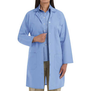 Bata de Laboratorio para Mujer al por Mayor, Bata Médica Profesional Blanca, Uniforme de Doctora Ajustado, Manga Larga, Transpirable, de Algodón, para Hospital - Product Image 1