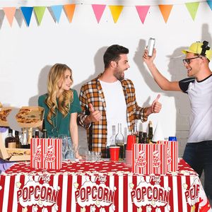 50 Pezzi Scatole per Popcorn a Righe Rosse e Bianche Decorative per Cinema Contenitori in Cartone con Coperchio Chiuso per Porzioni Individuali per Feste - Product Image 5