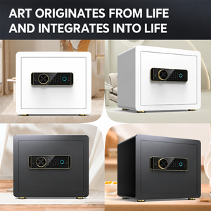 Coffre-fort biométrique avec serrure à empreintes digitales, télécommande Wi-Fi, double alarme, verrous renforcés et sécurité en acier pour la maison et le bureau - Product Image 6