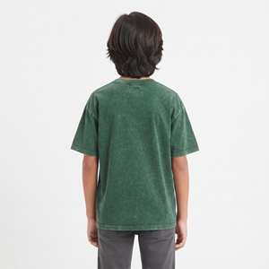 T-shirt unisexe personnalisable pour enfants, décontracté, en jersey de coton, à manches courtes, col ras du cou côtelé, épaules tombantes, effet délavé à l'acide - Product Image 3