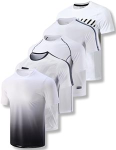 เสื้อยืดแขนสั้นผู้ชาย แห้งเร็ว สีพื้น คอกลม ทรงสปอร์ต ผ้าถักโพลีเอสเตอร์ ทรงเข้ารูป ความยาวปกติ - Product Image 1