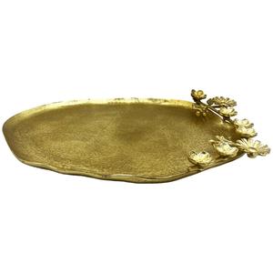 Plateaux de service décoratifs de luxe pour mariage, plateaux décoratifs faits à la main, design antique luxueux, plateau à fruits, décoration de table - Product Image 2