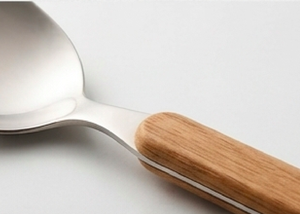 Ensemble de 5 couverts en bois à longues poignées, couverts polis miroir, ensemble de couverts de restaurant, ustensiles de cuisine et vaisselle - Product Image 2