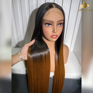 Perruque Lace Front Lisse en Cheveux Humains Vietnamiens Brun Caramel à Racines Foncées, Pré-épilée, Dentelle Transparente, Sans Colle, Pour Débutantes, Petite Taille - Product Image 6