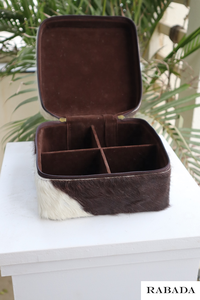 Nuevo estilo occidental hecho a mano con pelo en piel oculta cajas de joyería de cuero joyería esencial casos mínimos - Product Image 4