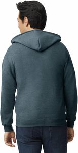 Sudadera con Capucha Reversible a Cuadros para Hombre, con Cierre, Oversize, de Forro Polar, Informal, para Otoño, Patrón a Cuadros Marrón, Corte Regular - Product Image 6