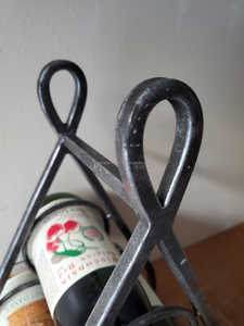 Vintage Style Metal <b>Wine</b> <b>Rack</b> With <b>Black</b> Coated Finish Perfect For Weddings Home Bars Restaurants And Elegant Barware Display - Product Image 6